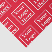 Business Red Your Logo Here Patternテンプレート 薄葉紙 (詳細)