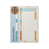 Business Responsibility Chores Chart Logo Checklis ノートパッド (回転)