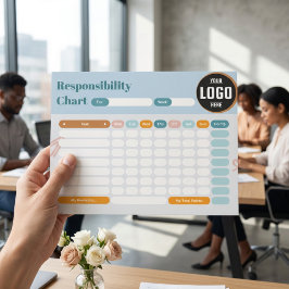 Business Responsibility Chores Chart Logo Checklis ノートパッド