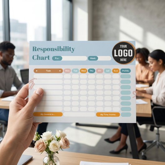 Business Responsibility Chores Chart Logo Checklis ノートパッド