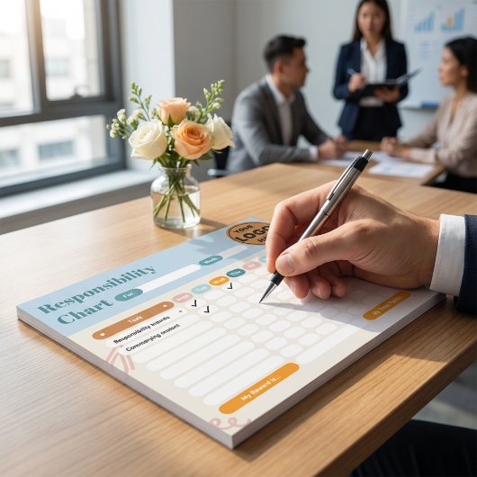 Business Responsibility Chores Chart Logo Checklis ノートパッド