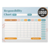 Business Responsibility Chores Chart Logo Checklis ノートパッド (正面)