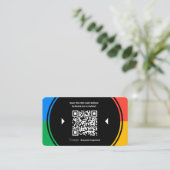 Business Review Link Google 5 StarレビューQRコード 名刺 (スタンド正面)