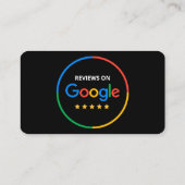Business Review Link Google 5 StarレビューQRコード 名刺 (裏面)