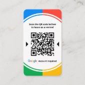 Business Review Link Google 5 StarレビューQRコード 名刺 (正面)