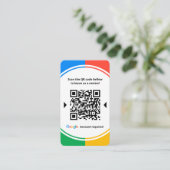 Business Review Link Google 5 StarレビューQRコード 名刺 (スタンド正面)