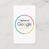 Business Review Link Google 5 StarレビューQRコード 名刺 (裏面)