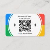 Business Review Link Google 5 StarレビューQRコード 名刺 (正面)