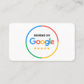 Business Review Link Google 5 StarレビューQRコード 名刺 (裏面)