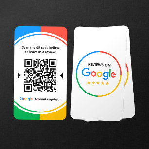 Business Review Link Google 5 StarレビューQRコード 名刺
