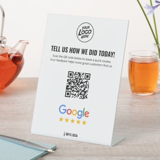 Business Review QR Code Rating Pedestal  台座サイン (インサイチュ)