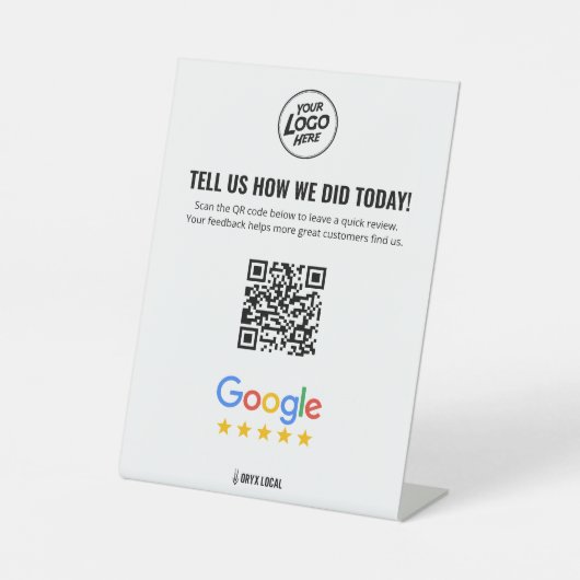 Business Review QR Code Rating Pedestal  台座サイン (正面)