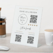 Business Review QR Code Socials Pedestal Scan Sign 台座サイン (インサイチュ)