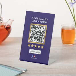 Business Review Tabletop Sign l QR Code 台座サイン