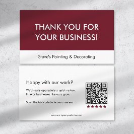 Business Review Thank You QR Code 紹介カード