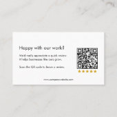 Business Review Thank You QR Code Minimal 紹介カード (裏面)