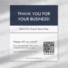 Business Review Thank You QR Code Modern Simple 紹介カード