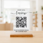 Business Review With QR Code アクリルサイン