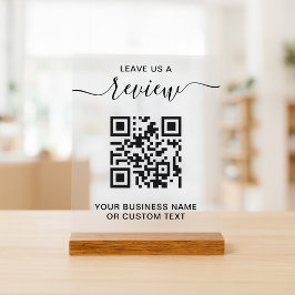 Business Review With QR Code アクリルサイン