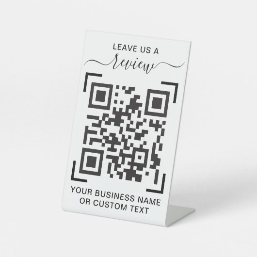 Business Review With QR Code 台座サイン (正面)