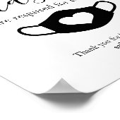 Business Safetyモダン衣服顔マスクスクリプト ポスター (角)