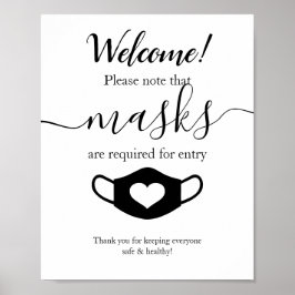 Business Safetyモダン衣服顔マスクスクリプト ポスター