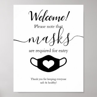 Business Safetyモダン衣服顔マスクスクリプト ポスター