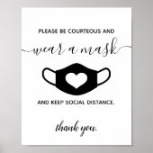 Business Safety衣服顔マスクスクリモダンプト ポスター (正面)