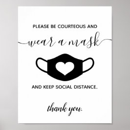 Business Safety衣服顔マスクスクリモダンプト ポスター