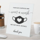 Business Safety衣服顔マスクスクリモダンプト 台座サイン (インサイチュ)