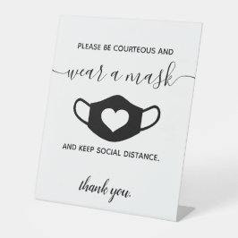 Business Safety衣服顔マスクスクリモダンプト 台座サイン