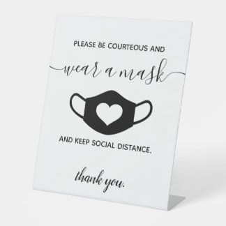 Business Safety衣服顔マスクスクリモダンプト 台座サイン