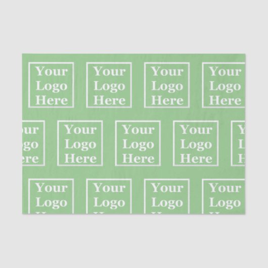 Business Sage Green Yourロゴはこちらテンプレート 薄葉紙 (正面)