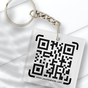 Business Scan Me QRコードWebサイトのモダンシンプル キーホルダー