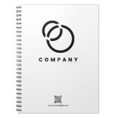 Business Scan Me QRコードWebサイトのモダンシンプル ノートブック (正面)