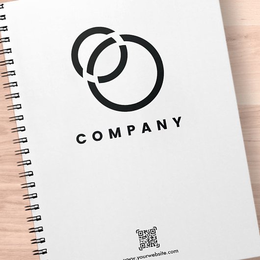 Business Scan Me QRコードWebサイトのモダンシンプル ノートブック