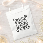 Business Scan Me QRコードWebサイトのモダンシンプル フェイバーバッグ (クリップ留めされた状態)