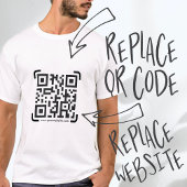 Business Scan Me QRコードWebサイトのモダンシンプル Tシャツ