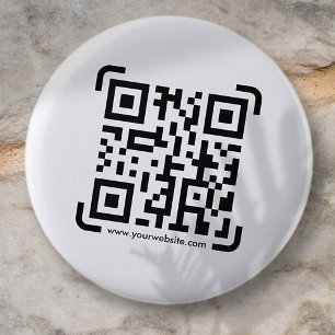 Business Scan Me QRコードWebサイトモダンのシンプル 缶バッジ