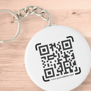 Business Scan Me QRコードWebサイトモダンシンプル キーホルダー