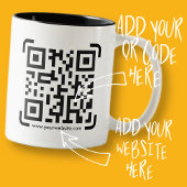 Business Scan Me QR Code Website Modern Simple ツートーンマグカップ