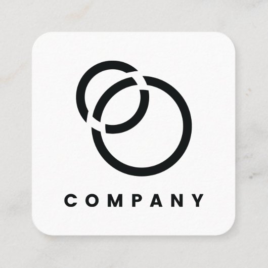 Business Scan QRコードWebサイトロゴモダンシンプル スクエア名刺 (裏面)