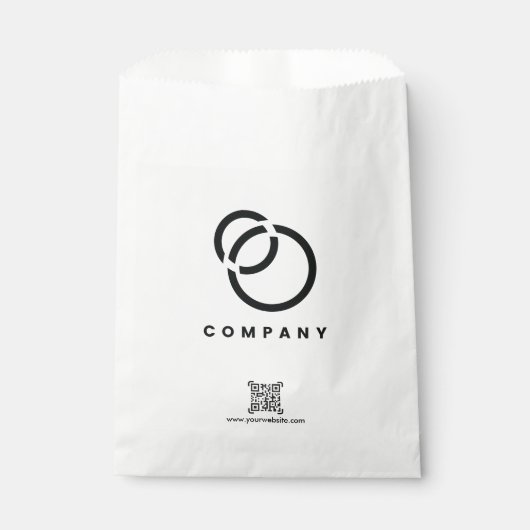 Business Scan QR Code Website Logo Modern Simple フェイバーバッグ (正面)