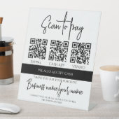 Business Scan to Pay Personalized 3 QR Code 台座サイン (インサイチュ)