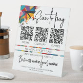 Business Scan to Pay Personalized 3 QR Code 台座サイン (インサイチュ)