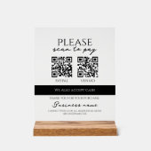 Business Scan to Pay Personalized QR Code アクリルサイン (正面)