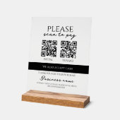 Business Scan to Pay Personalized QR Code アクリルサイン (傾斜)