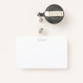 Business / School Photo ID- Black, White and Green バッジ (裏面リトラクタブル付き)