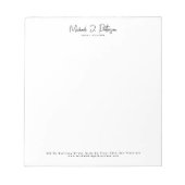 Business script name simple elegant professional ノートパッド (正面)