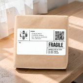 Business Shipping Logo QR Code Fragile Warning ラベル